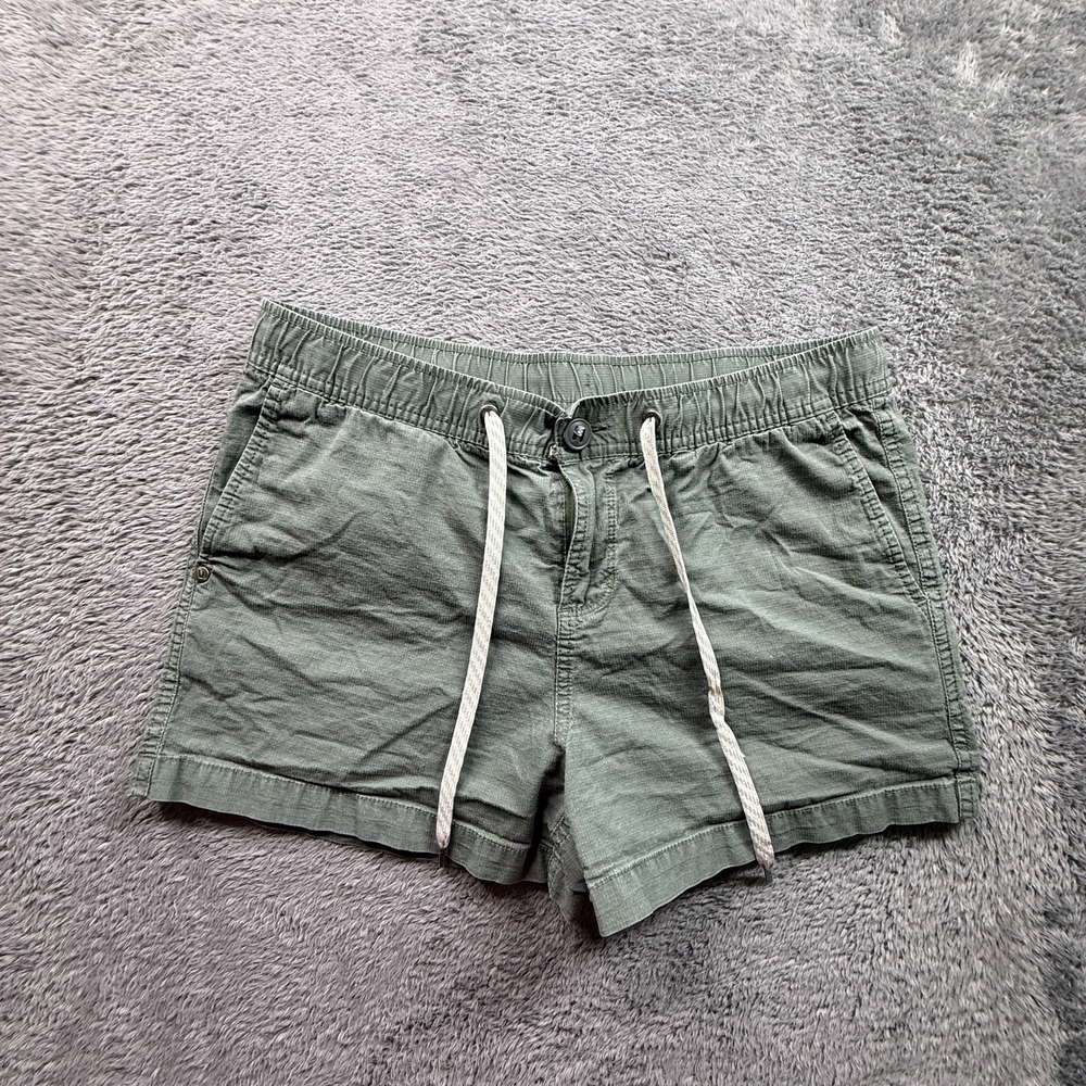 VUORI  Ripstop Green Drawstring Shorts Womens M Outdoor Hiking Pockets